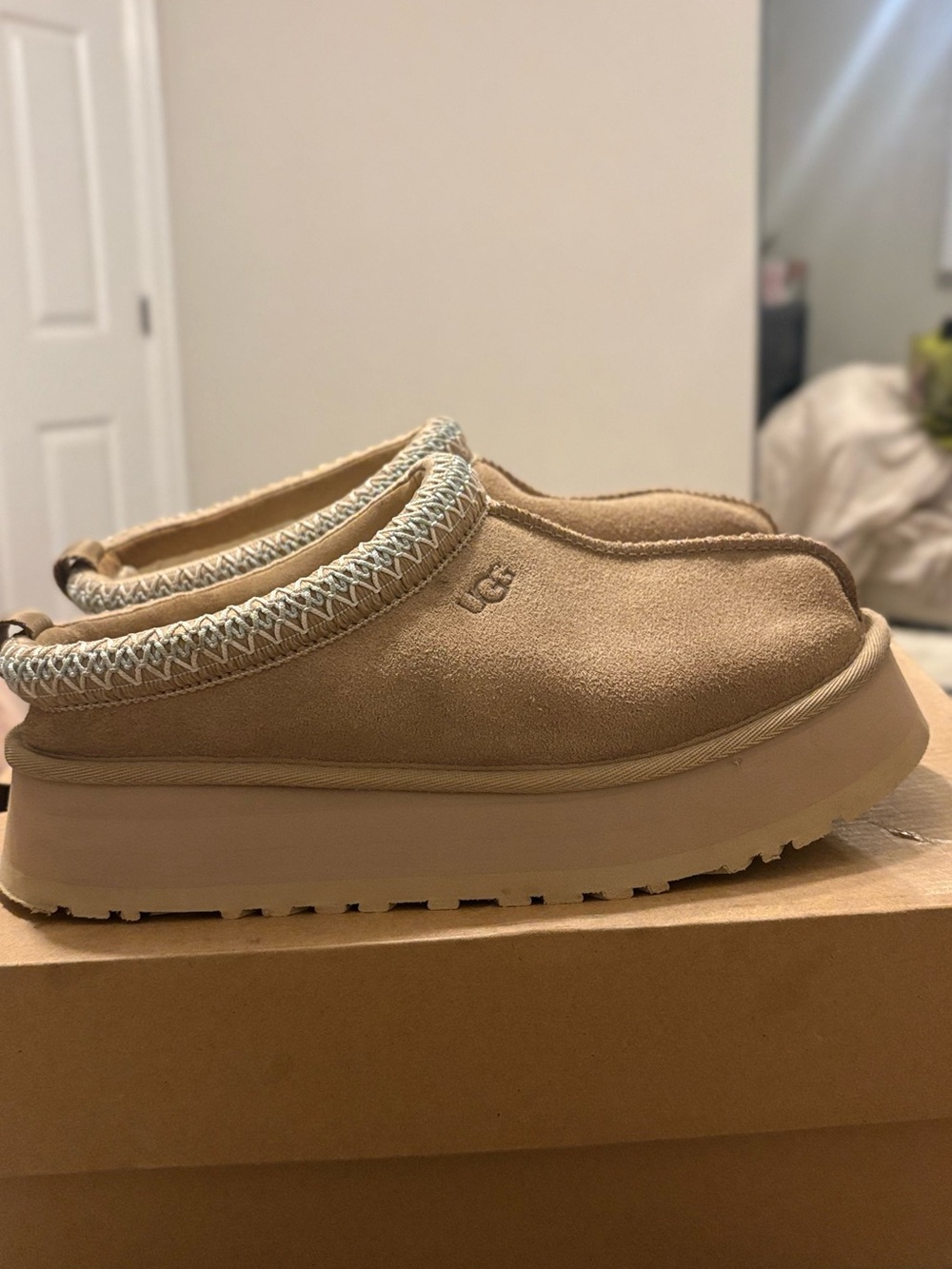 UGG wmn Slip-On Mules TAZZ SUEDE in Chestnut Tan,8 US/6UK/39EU/25JP
